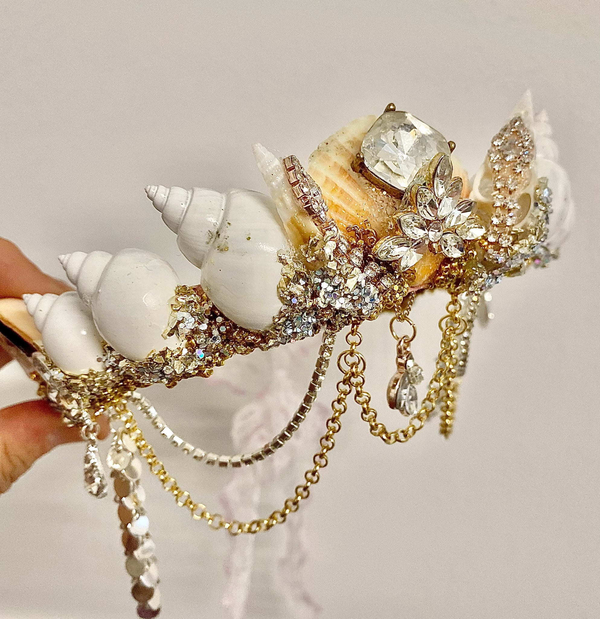 Classic silver twinkle mermaid crown
