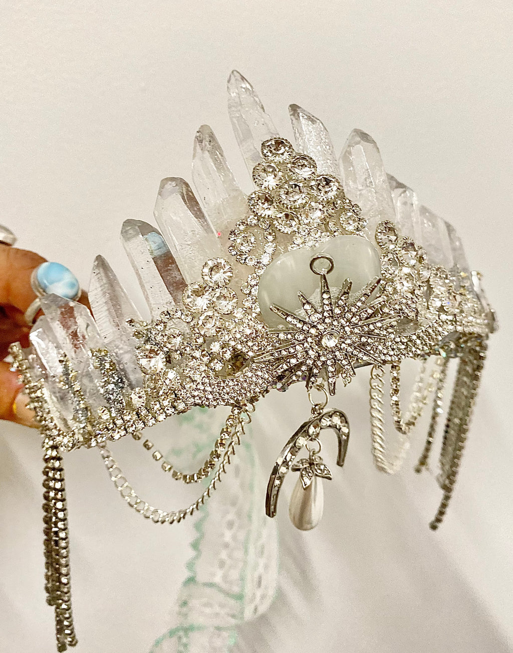 Silver dream crystal crown