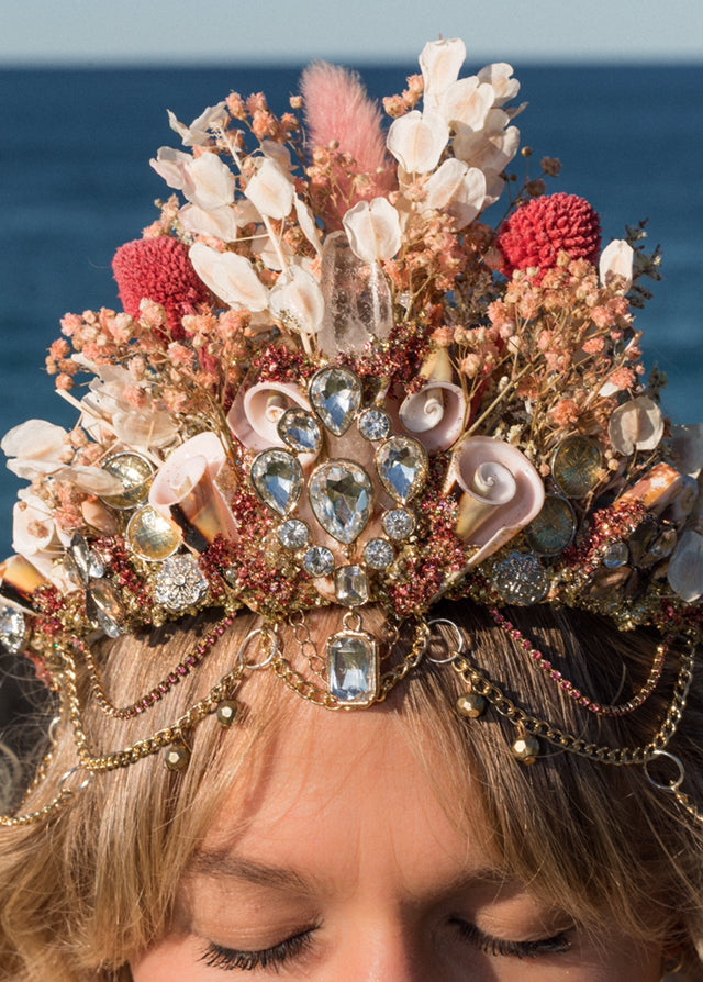 Boho luxe mermaid crown