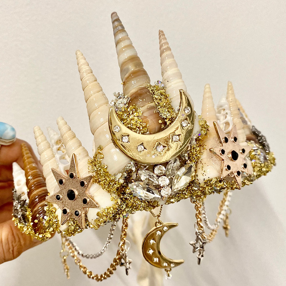Sacred moon mermaid crown — Summers Dreaming Mermaid Crowns
