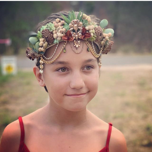 succulent headpiece Succulent goddess crown ~ standard piece — Summers Dreaming Mermaid Crowns