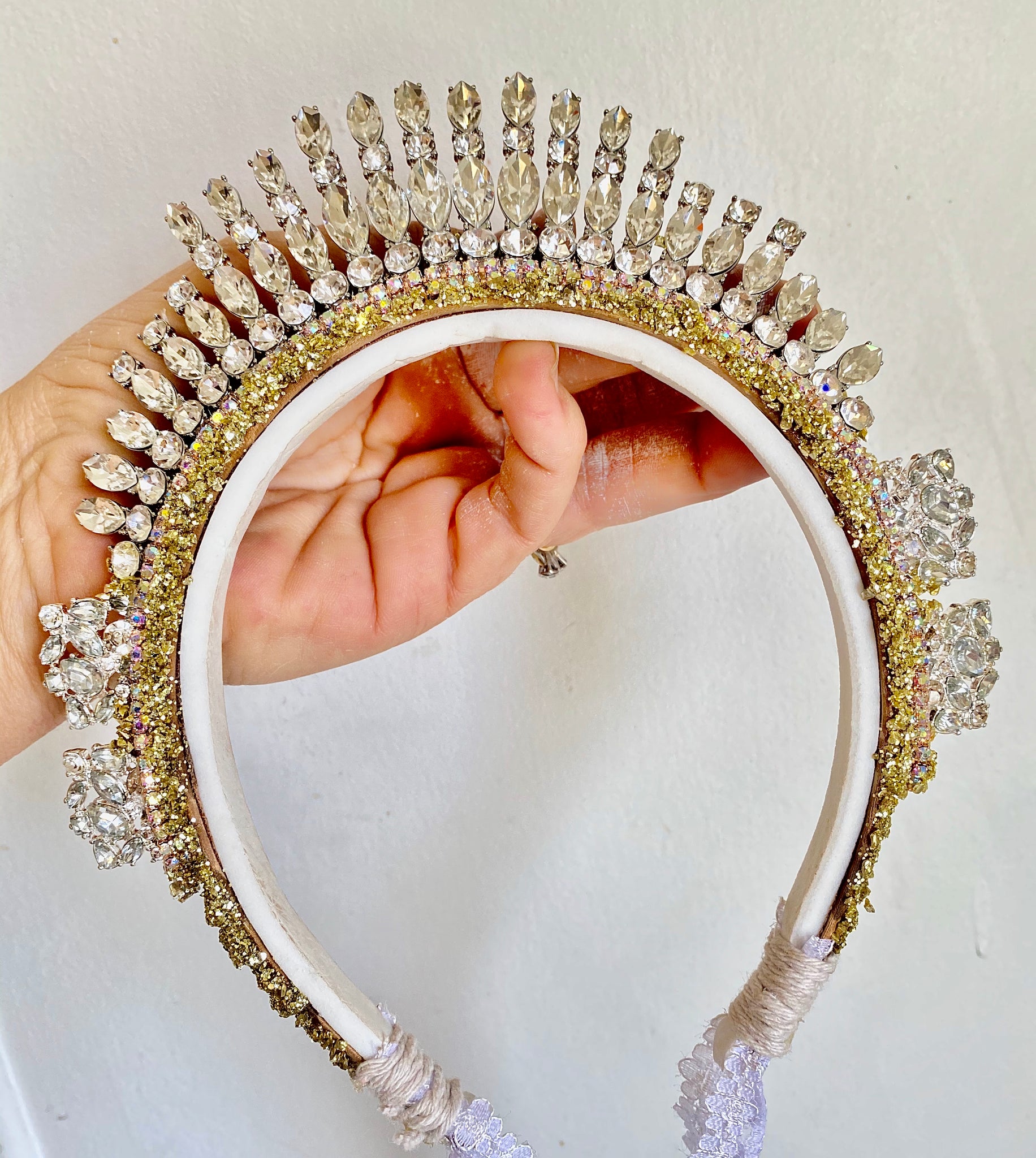 Silver angel crown ~ small