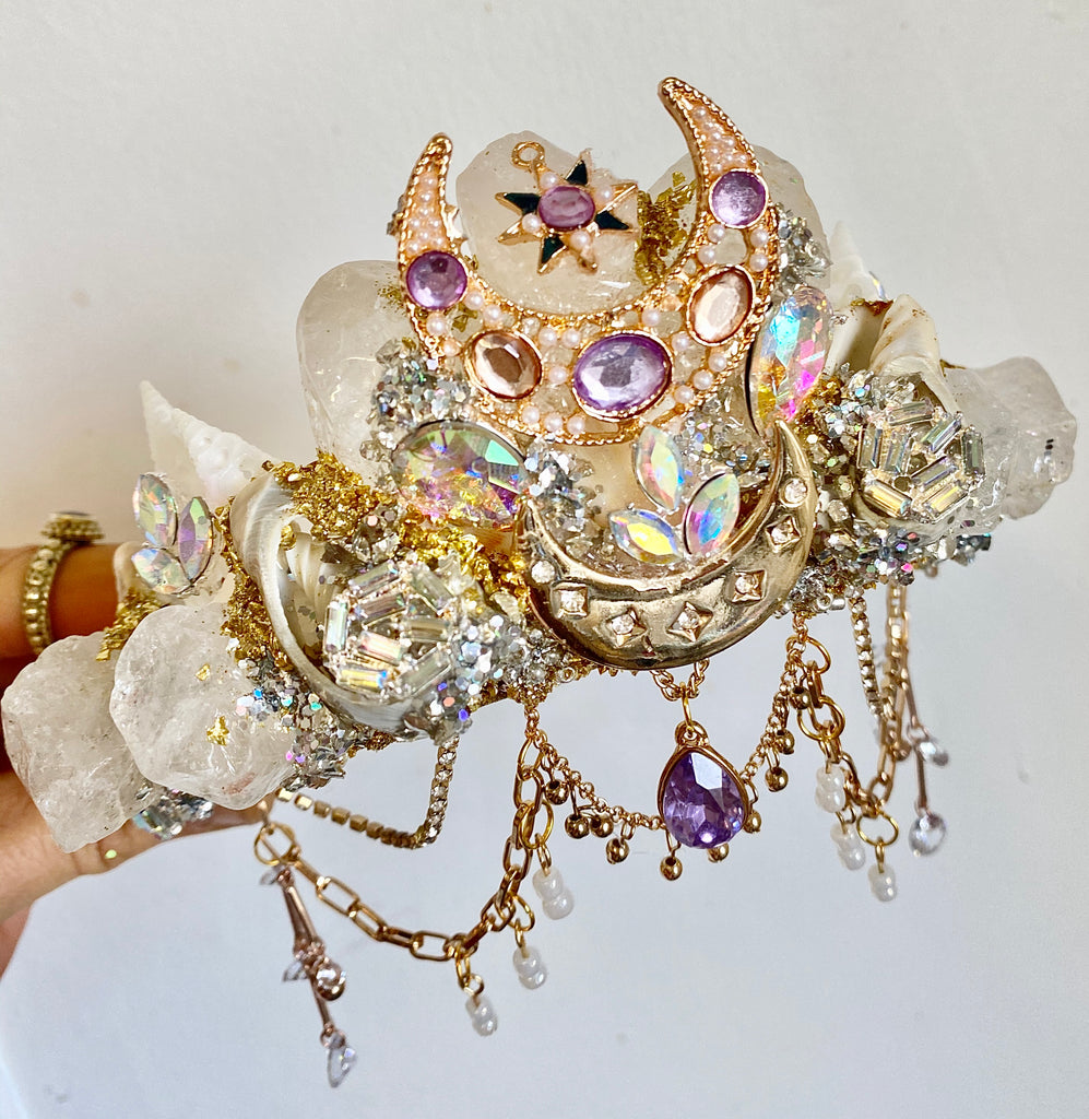 Quartz golden moon warrior princess crown