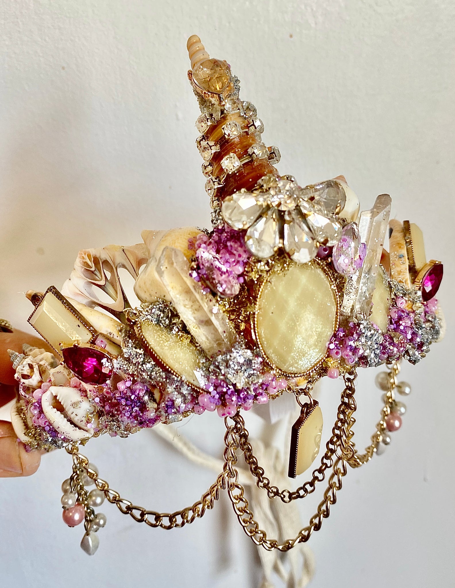 Purple haze unicorn mermaid crown ~ Ready to ship