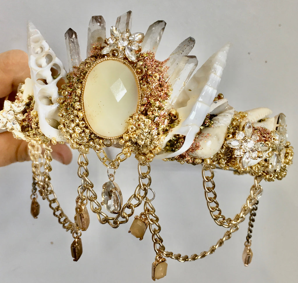 Crystal jewel mermaid crown