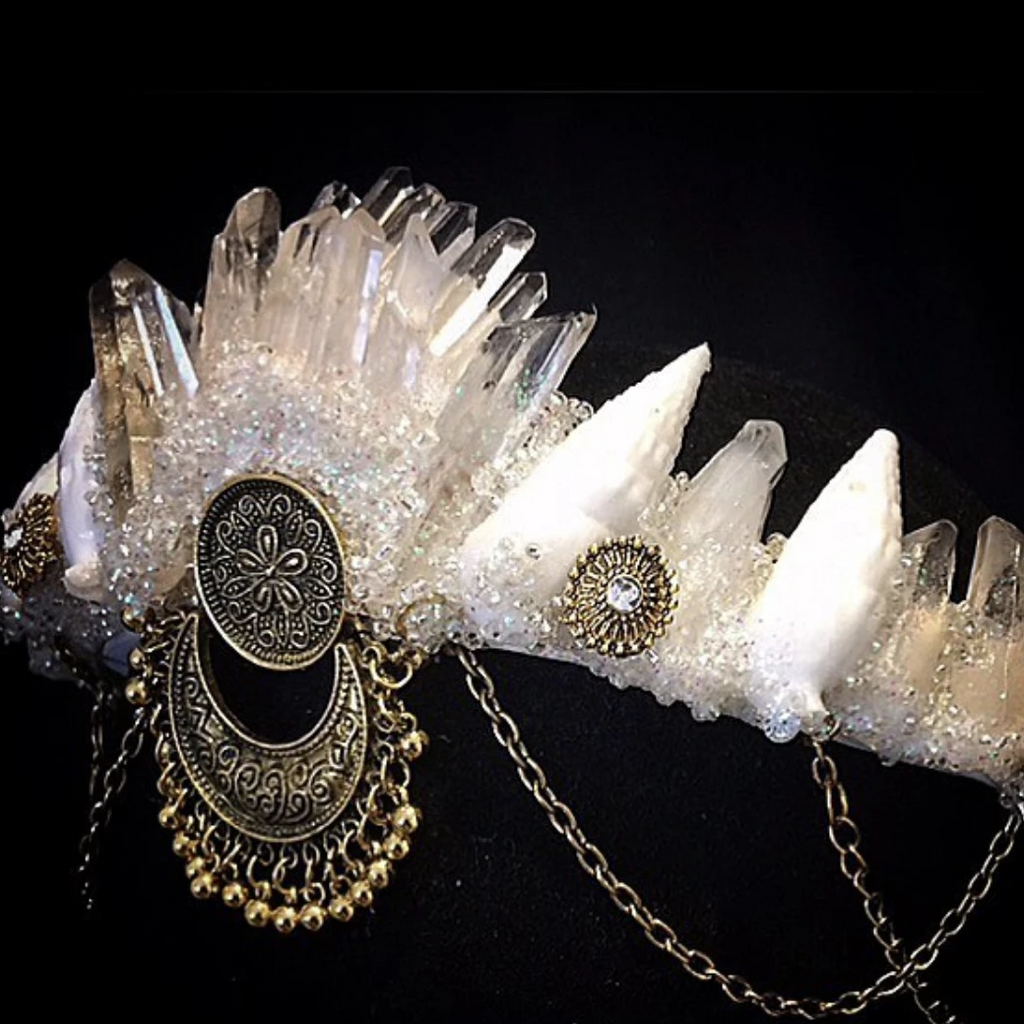 White Crystal Shell Mermaid Crown